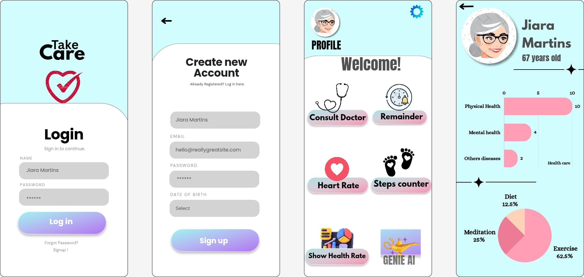 Elderly Care UI Project